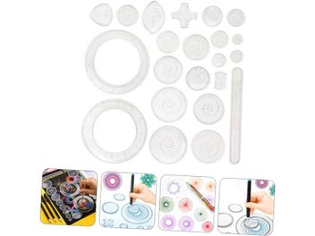 Listing 4 of 10 for 22/4/1PC Spirograph Ruler Drawing Scratch Painting Toys Interlocking Gears