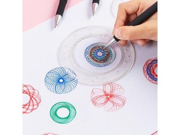 Listing 6 of 10 for 22/4/1PC Spirograph Ruler Drawing Scratch Painting Toys Interlocking Gears