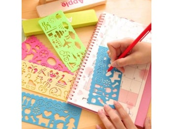 Listing 7 of 10 for 22/4/1PC Spirograph Ruler Drawing Scratch Painting Toys Interlocking Gears