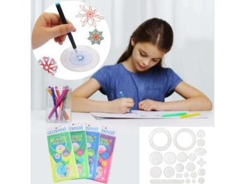 Listing 8 of 10 for 22/4/1PC Spirograph Ruler Drawing Scratch Painting Toys Interlocking Gears