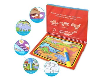 Listing 5 of 10 for Magic Water Drawing Book Magic Pen Drawing Toys Montessori Early Ed Toys For