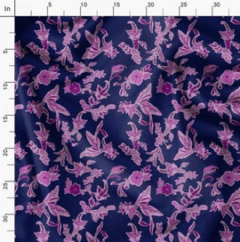 Listing 3 of 6 for Soimoi Pink Fabric - By the Yard - 54 Inch Wide - Florals Print Fabric -