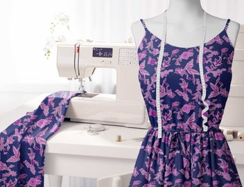 Listing 6 of 6 for Soimoi Pink Fabric - By the Yard - 54 Inch Wide - Florals Print Fabric -