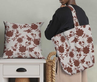 Listing 5 of 6 for Soimoi Pink Fabric - By the Yard - 54 Inch Wide - Florals Print Fabric -