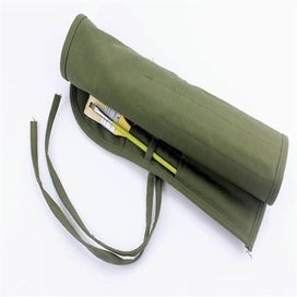 Listing 2 of 5 for 2 Pack Canvas Paint Brush Bag 22 Holes Canvas Paint Brushes Bag Cases Brush P