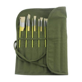 Listing 4 of 5 for 2 Pack Canvas Paint Brush Bag 22 Holes Canvas Paint Brushes Bag Cases Brush P