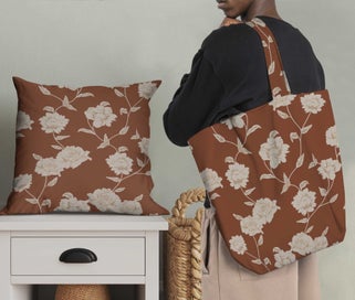 Listing 5 of 6 for Soimoi Pink Fabric - By the Yard - 54 Inch Wide - Florals Print Fabric -