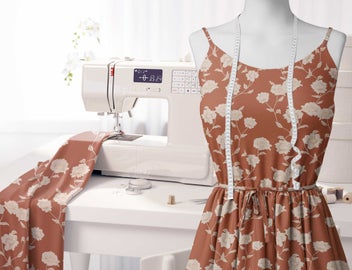 Listing 6 of 6 for Soimoi Pink Fabric - By the Yard - 54 Inch Wide - Florals Print Fabric -