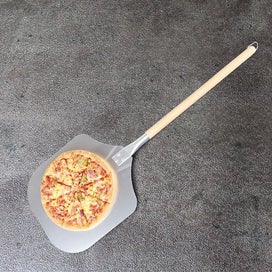 Listing 2 of 4 for 430 Stainless Steel Pizza Shovel Pizza And Cake Lifter With Wooden Handle