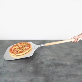 Listing 4 of 4 for 430 Stainless Steel Pizza Shovel Pizza And Cake Lifter With Wooden Handle