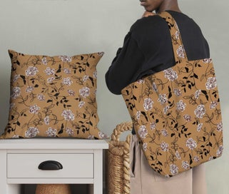 Listing 5 of 6 for Soimoi Pink Fabric - By the Yard - 54 Inch Wide - Florals Print Fabric -