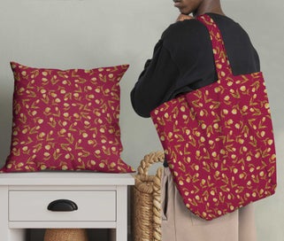 Listing 5 of 6 for Soimoi Pink Fabric - By the Yard - 54 Inch Wide - Florals Print Fabric -