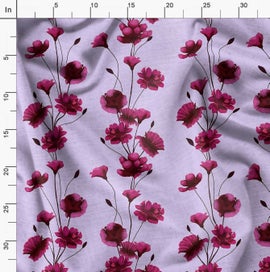 Listing 3 of 6 for Soimoi Pink Fabric - By the Yard - 54 Inch Wide - Florals Print Fabric -