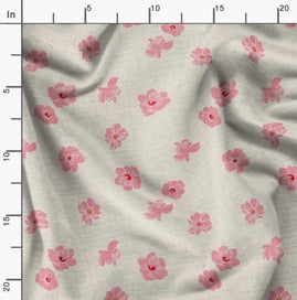 Listing 2 of 6 for Soimoi Pink Fabric - By the Yard - 54 Inch Wide - Florals Print Fabric -