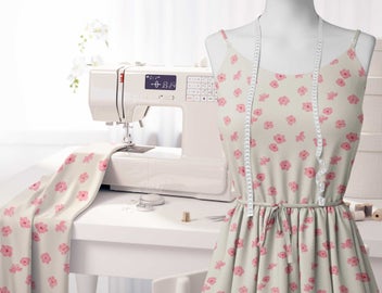 Listing 6 of 6 for Soimoi Pink Fabric - By the Yard - 54 Inch Wide - Florals Print Fabric -