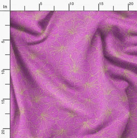 Listing 2 of 6 for Soimoi Pink Fabric - By the Yard - 54 Inch Wide - Florals Print Fabric -