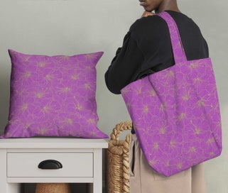 Listing 5 of 6 for Soimoi Pink Fabric - By the Yard - 54 Inch Wide - Florals Print Fabric -