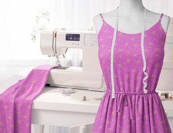 Listing 6 of 6 for Soimoi Pink Fabric - By the Yard - 54 Inch Wide - Florals Print Fabric -