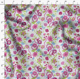 Listing 4 of 6 for Soimoi Pink Fabric - By the Yard - 54 Inch Wide - Florals Print Fabric -
