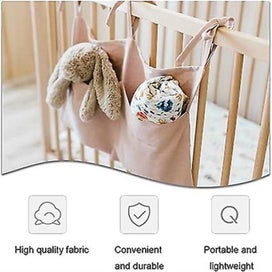 Listing 4 of 5 for Hanging Storage Bag gray Crib Storage Bag Storage Bottle Toy Diaper Kind