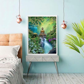 Listing 3 of 4 for Diamond Painting 5d Diamond Painting Waterfall Buddha Statue 30x40cm Diy Cryst