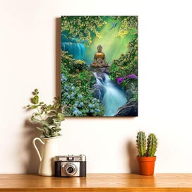 Listing 4 of 4 for Diamond Painting 5d Diamond Painting Waterfall Buddha Statue 30x40cm Diy Cryst