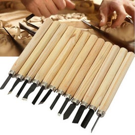 Listing 2 of 5 for Wood Carving Tool Kit 12 Pieces Stripping Knife Wood Carving Wood Chisels D