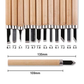 Listing 5 of 5 for Wood Carving Tool Kit 12 Pieces Stripping Knife Wood Carving Wood Chisels D