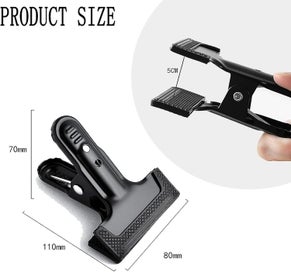 Listing 2 of 5 for 6 Pack Metal Spring Clips For Photos Spring Clips Strong Metal Clips Black