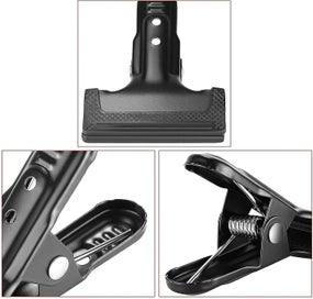 Listing 3 of 5 for 6 Pack Metal Spring Clips For Photos Spring Clips Strong Metal Clips Black