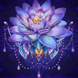 Listing 2 of 4 for Blue Flower Diamond Art Kits For Adults 5d Full Drills Diamond Painting Kits