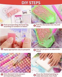 Listing 4 of 4 for Blue Flower Diamond Art Kits For Adults 5d Full Drills Diamond Painting Kits