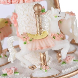 Listing 4 of 5 for Music Boxes For Girls 3 Rotating Horses Windup Melody Castle In The Sky Color
