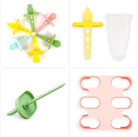 Listing 3 of 5 for Ice Cream Molds Set Of 6 Family Ice Cream Molds Popsicle Molds Popsicle Mol