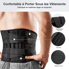 Listing 5 of 5 for Black -s Lumbar Support Belt Lumbar And Back Support For Pain Relief Double A