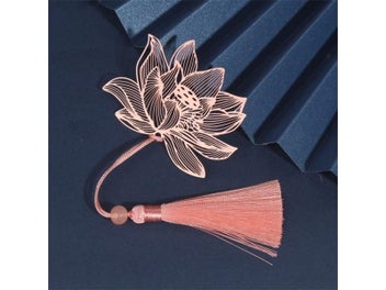 Listing 6 of 10 for Metal Bookmark Chinese Style Vintage Creative Leaf Vein Hollow Maple Leaf