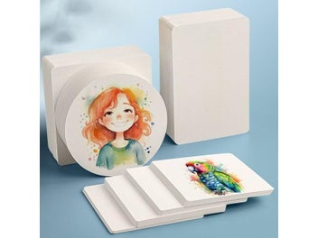 Listing 4 of 10 for 50 Sheets Of 300g Watercolor Paper Wood Pulp Medium Coarse Grain Blank