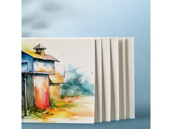 Listing 6 of 10 for 50 Sheets Of 300g Watercolor Paper Wood Pulp Medium Coarse Grain Blank