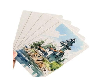 Listing 8 of 10 for 50 Sheets Of 300g Watercolor Paper Wood Pulp Medium Coarse Grain Blank