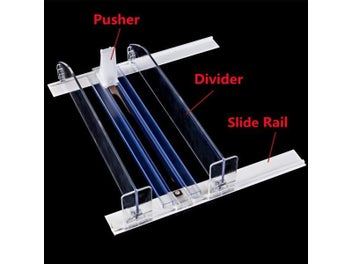 Listing 4 of 11 for Strong Thrust Plastic Spring Pusher Store Shelf Rack For Drink Cans Heavy