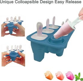 Listing 3 of 4 for blue 11*9*15.8cm Ice Cream Mold 6 Cavity Collapsible Ice Cream Mold Reusa