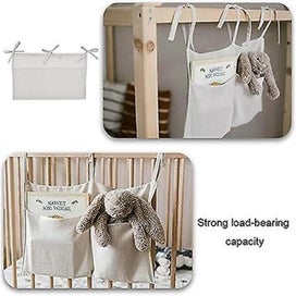 Listing 3 of 5 for Hanging Storage Bag gray Crib Storage Bag Storage Bottle Toy Diaper Kind