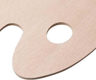 Listing 3 of 5 for 1 X Wooden Palette With Thumb Holes For Oil Acrylic And Watercolor Paints 300