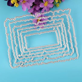 Listing 4 of 5 for 2pcs Cutting Dies Template Shaped Ellipse And Rectangle Set Metal Embossing Fo