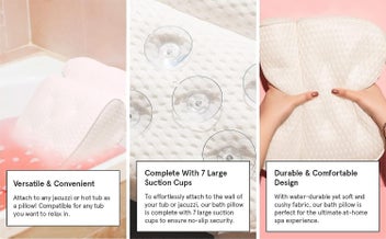 Listing 4 of 5 for Bath Pillow For Bathtub Bath Headrest For Neck Support Comfort And Relaxati