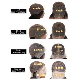 Listing 7 of 9 for Brazilian Front Human Hair Short Bob Wig Pre Plucked Natural Color 4x4 Part L...