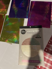 Listing 11 of 11 for Rosie’s stickers la fantasie glitter paper laser mesh mosaic