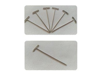 Listing 3 of 10 for 50Pcs Metal T Pins For Modelling Macrame Wigs Sewing Craft For Making Wigs
