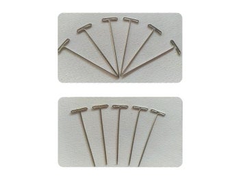 Listing 7 of 10 for 50Pcs Metal T Pins For Modelling Macrame Wigs Sewing Craft For Making Wigs