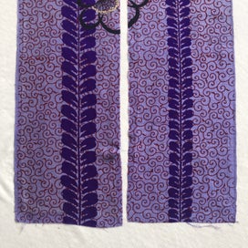 Listing 3 of 19 for Vintage Japanese Hand Printed Silk Kimono Fabric Panels
